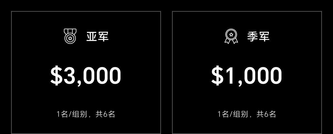 奖项设置_亚军季军