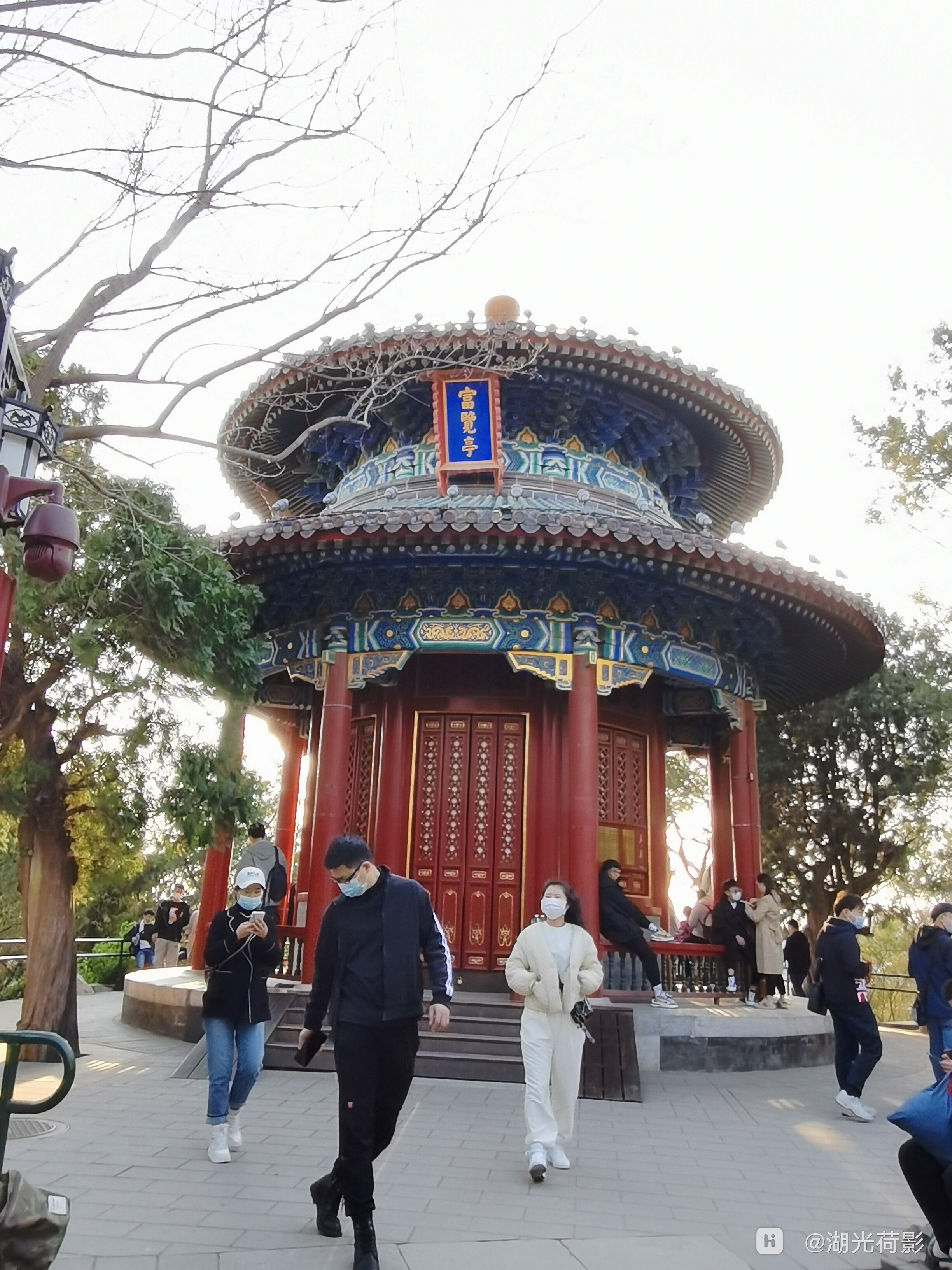 景山公园里的楼亭