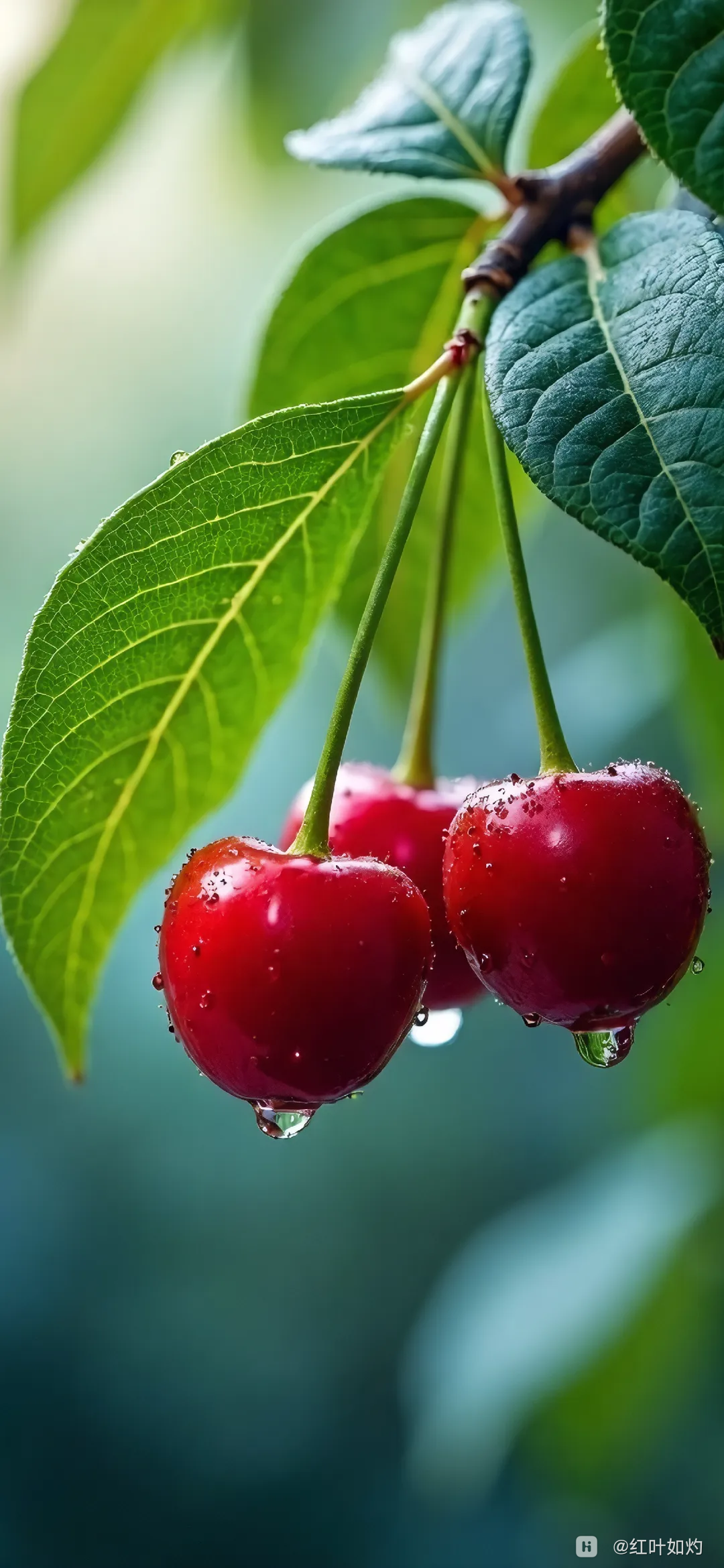 爱主题樱桃枝头红意渐浓4k壁纸250112