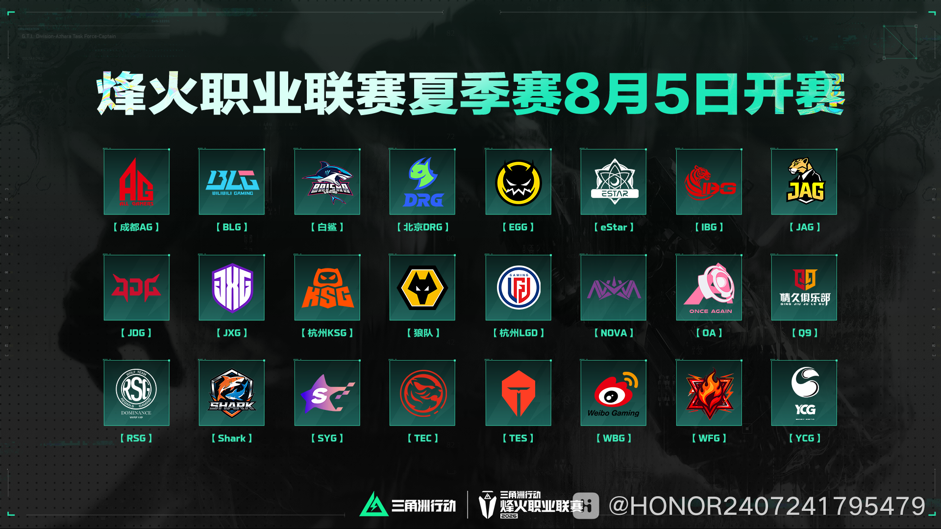 烽火职业联赛夏季赛 8月5日开赛!-荣耀俱乐部