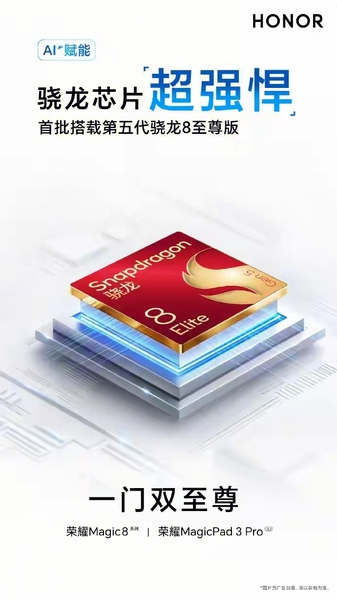 MagicPad3 Pro平板将首批搭载第五代骁龙8至尊版,平板-荣耀俱乐部