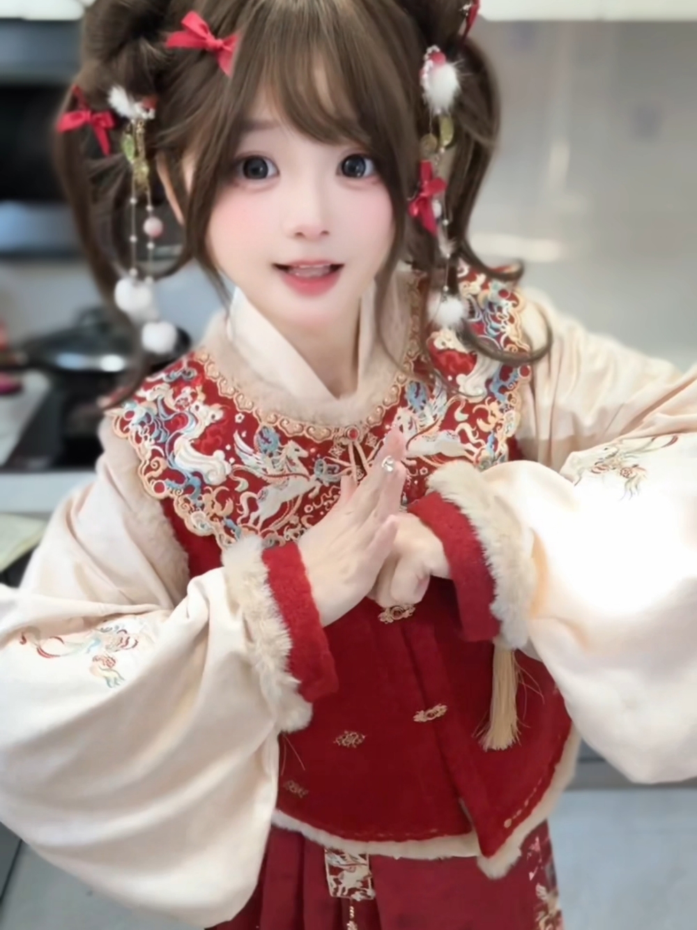 闪耀女生｜就这样萌萌的过新年,爱摄影-荣耀俱乐部