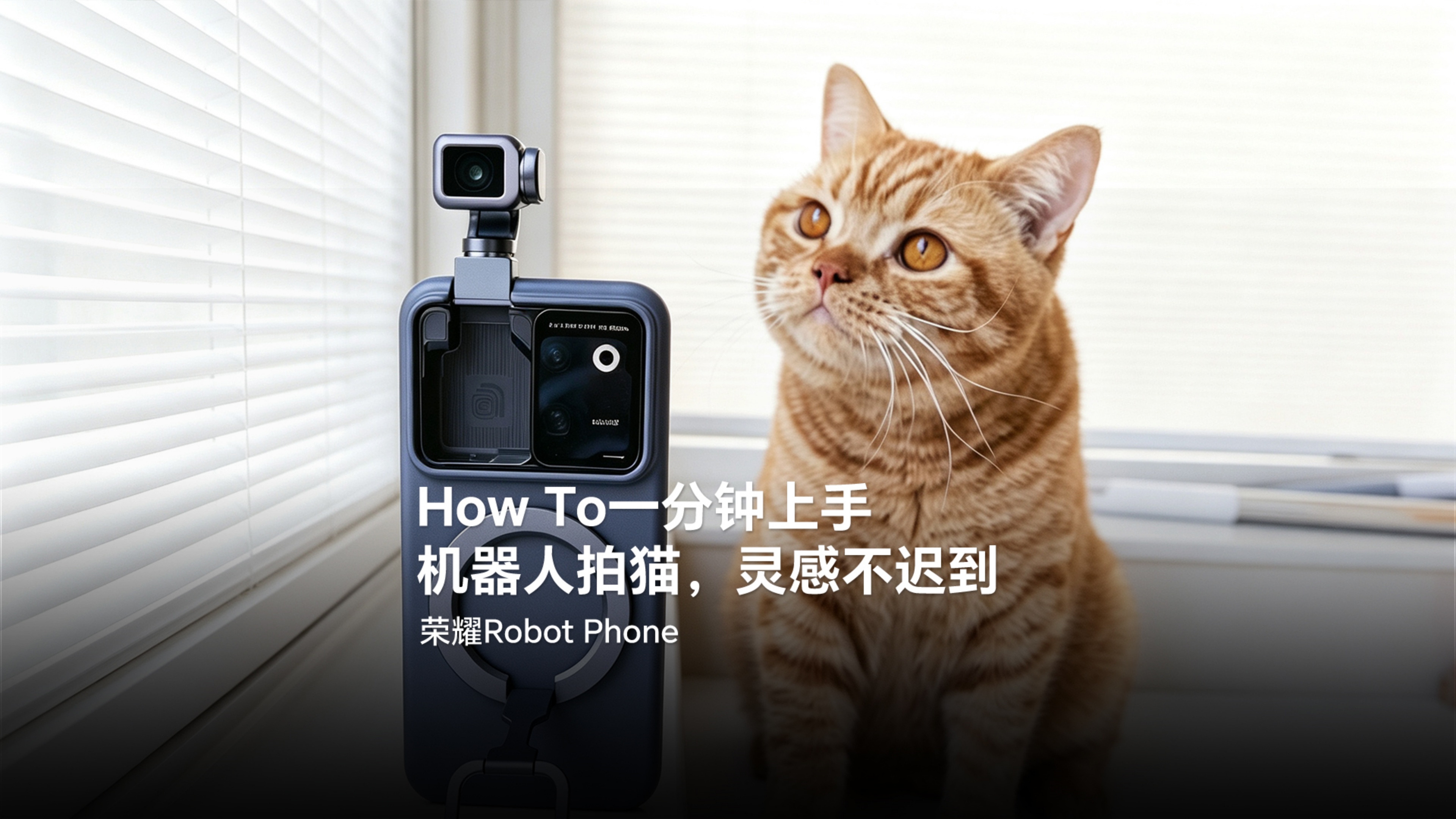 一分钟上手拍猫秘籍！荣耀Robot Phone内置多种运镜模式及主角跟随模式,荣耀Robot Phone-荣耀俱乐部