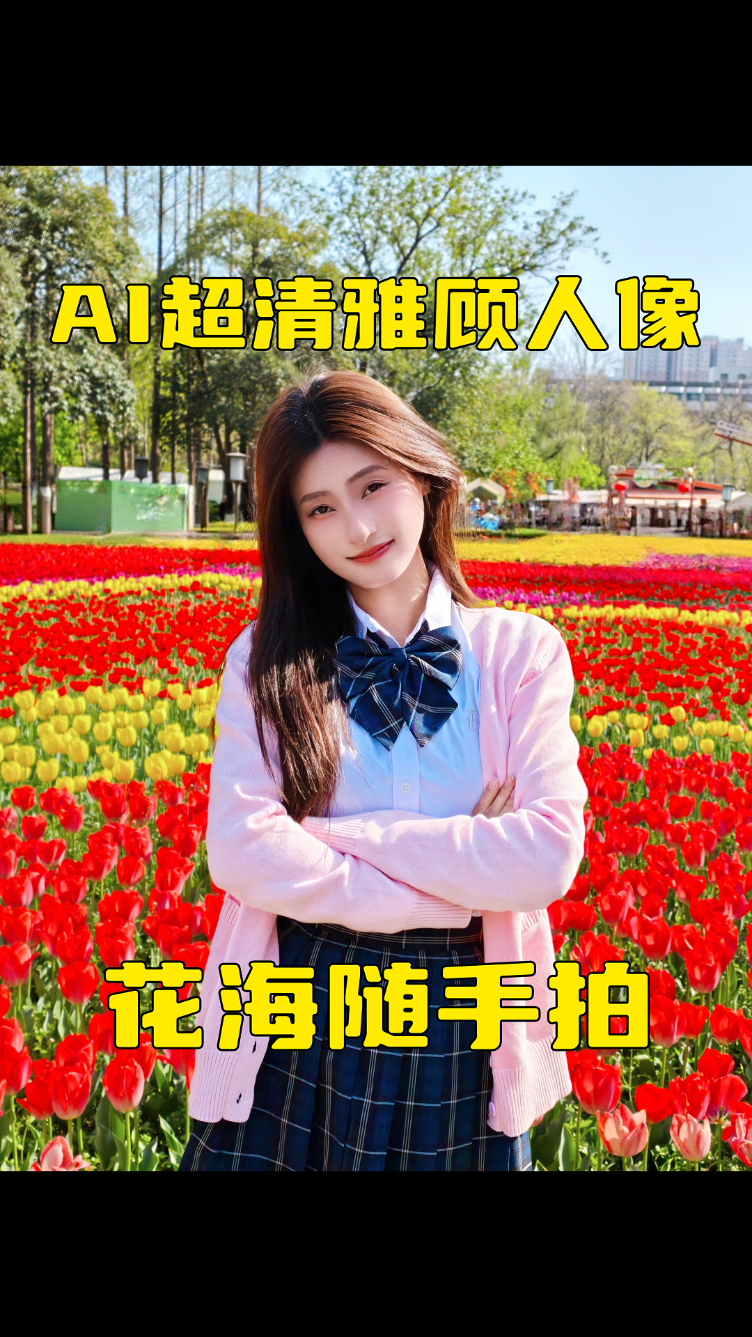 春天一定要拍一组郁金香人像，AI超清雅顾人像让人像更清透！,荣耀Magic8系列-荣耀俱乐部