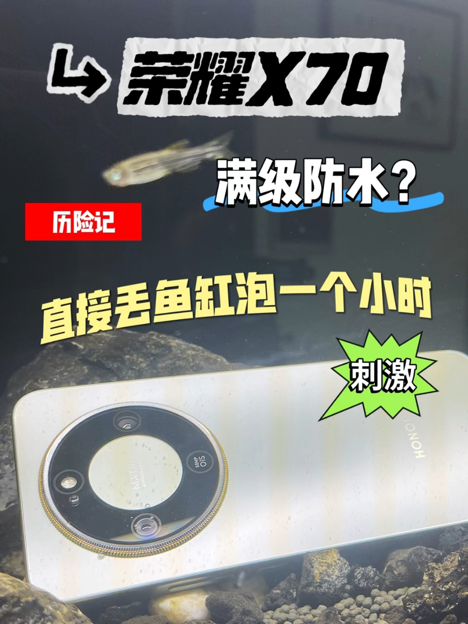 荣耀X70满级防水？丢鱼缸泡一个小时，还能接电话！,荣耀X70系列-荣耀俱乐部