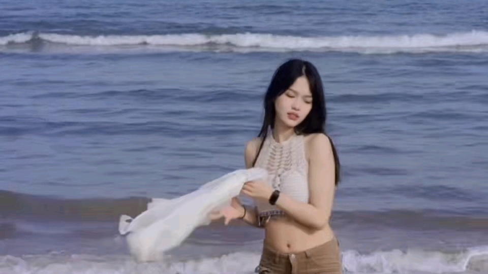 闪耀女生｜小视频｜在海边~,爱摄影-荣耀俱乐部