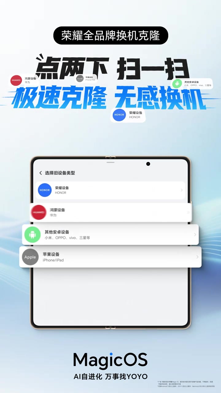 荣耀MagicV6今日首销，你冲了吗？换机再也不用愁数据迁移啦！全品牌换机荣耀都能搞定。,荣耀Magic V6-荣耀俱乐部